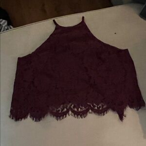 re:named Burgundy Lace Camisole